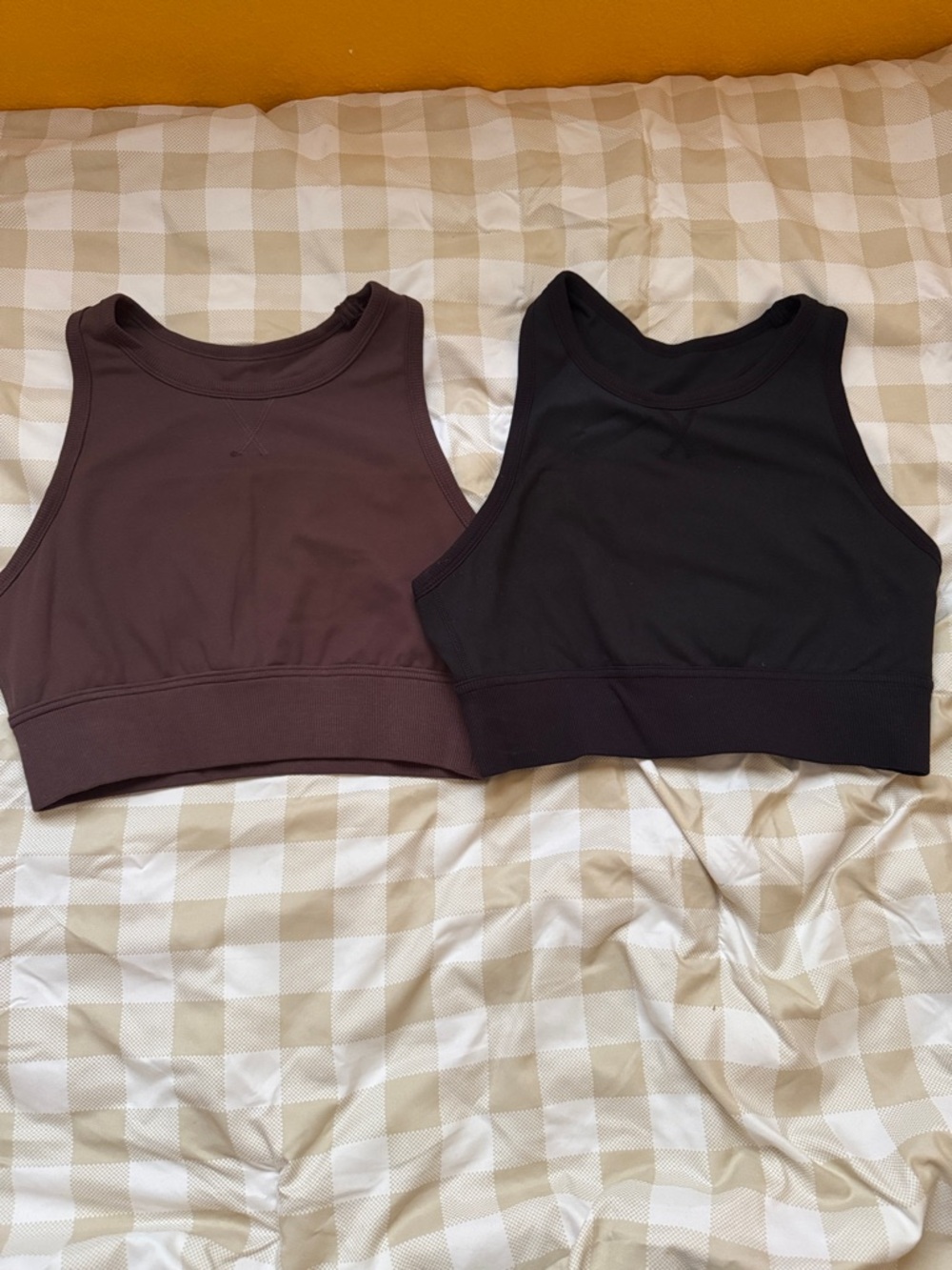 POPFLEX Sweat Sesh Crop Top- Black and Brown
